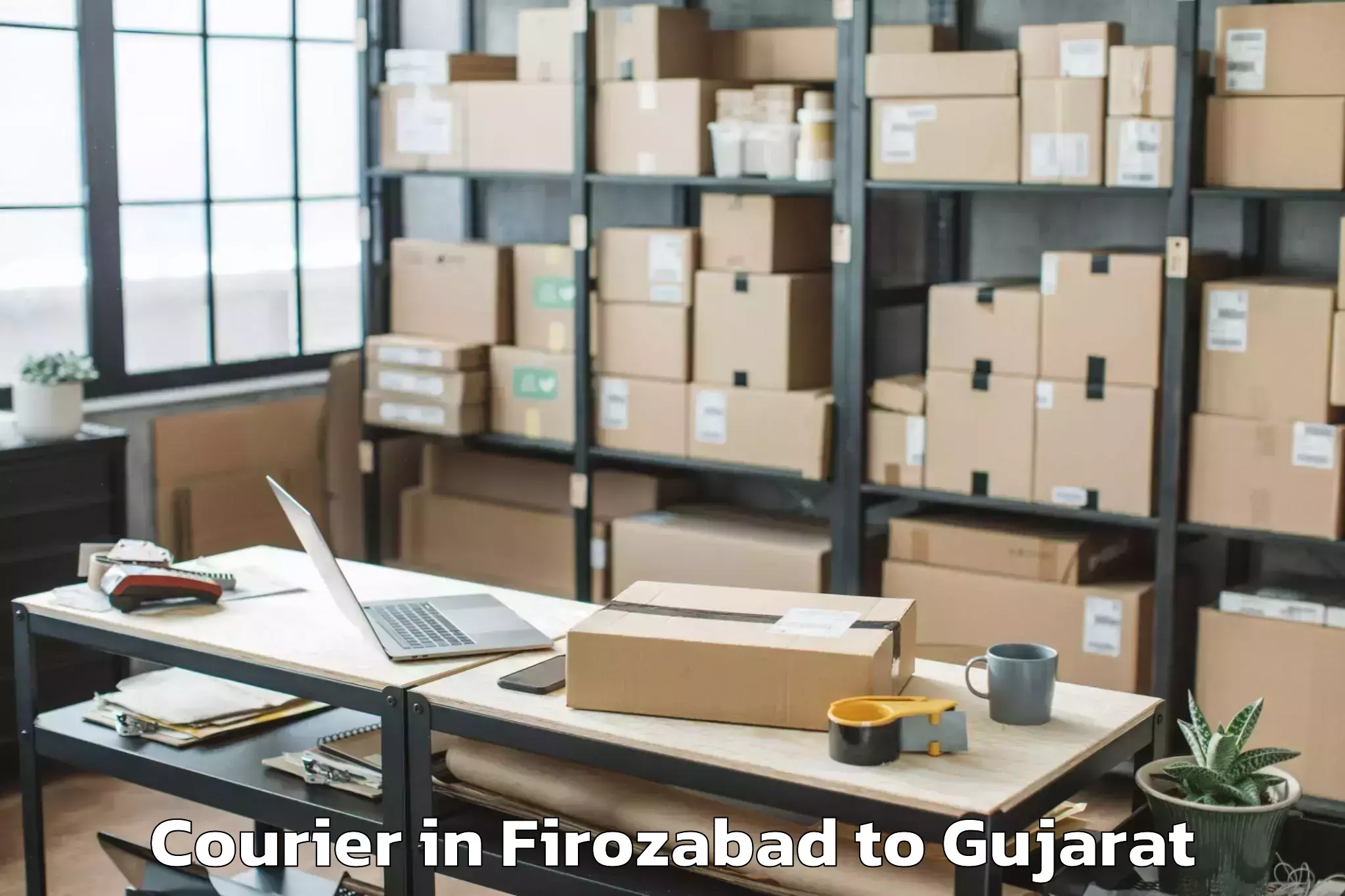 Top Firozabad to Kadodara Courier Available